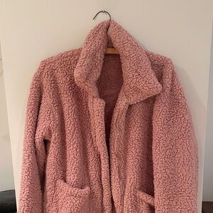 Cozy Pink Sherpa Jacket